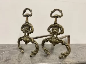 Set of Lion Andirons