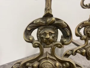 Set of Lion Andirons