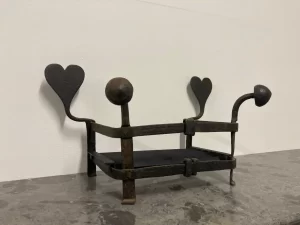 Antique Valentine Fireplace Grate / Basket