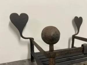 Antique Valentine Fireplace Grate / Basket