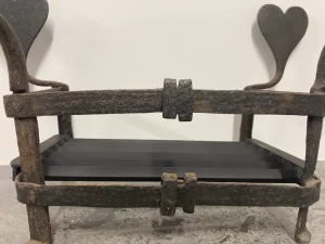 Antique Valentine Fireplace Grate / Basket