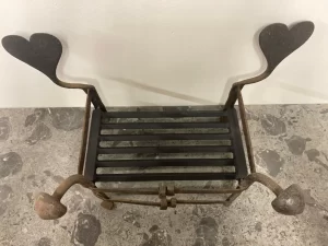 Antique Valentine Fireplace Grate / Basket