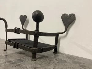 Antique Valentine Fireplace Grate / Basket