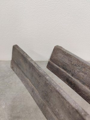 Antique Andirons / Fire Dogs, Woman with Beaded Veil