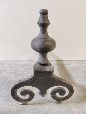 Antique Andiron / Fire Dogs, Decorative Base