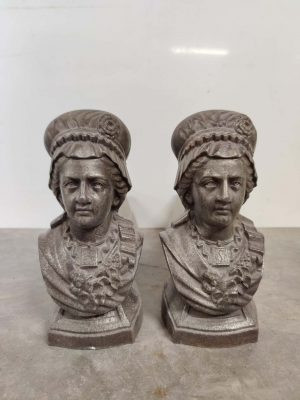 Andirons / Fire Dogs, Older Ladies with a Hat