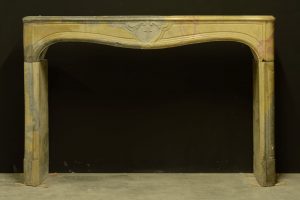 Antique Limestone Fireplace, 18th Century Louis XV, France