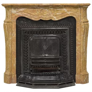 Antique Fireplace in Yellow Marble