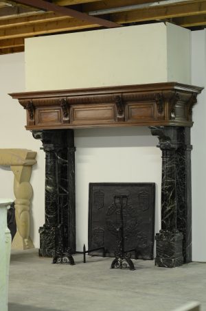 Monumental Dutch Fireplace Mantel in Monumental Neo-Renaissance Style