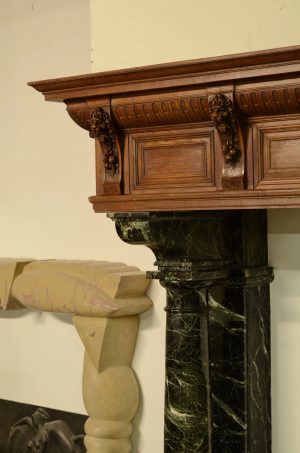 Monumental Dutch Fireplace Mantel in Monumental Neo-Renaissance Style