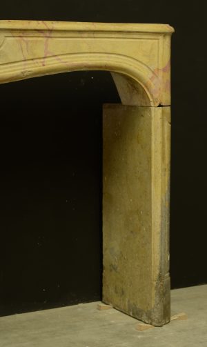 Antique Limestone Fireplace, 18th Century Louis XV, France
