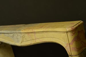 Antique Limestone Fireplace, 18th Century Louis XV, France