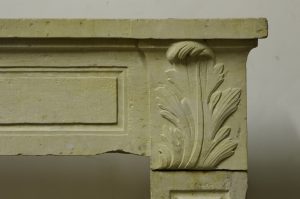 Louis XVI Fireplace Mantel in Limestone