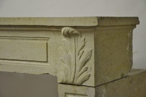 Louis XVI Fireplace Mantel in Limestone