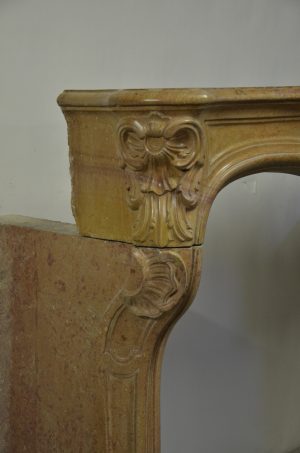 Limestone Louis XV Fireplace Mantel from France