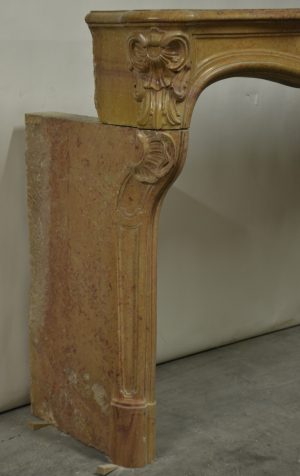 Limestone Louis XV Fireplace Mantel from France
