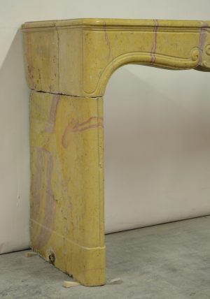 Corton Violine Limestone Fireplace