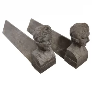 Young Caesar Andirons / Fire Dogs