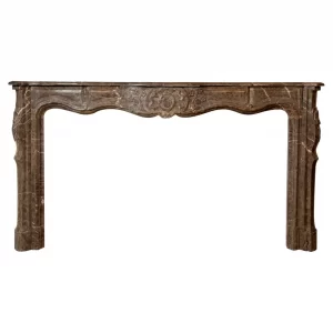 Louis XV Fireplace Mantel in Stinkal Marble