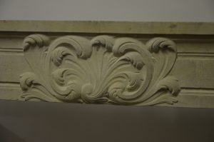 Louis XVI Fireplace Mantel in Limestone