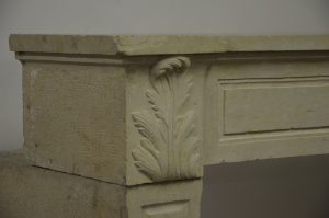 Louis XVI Fireplace Mantel in Limestone