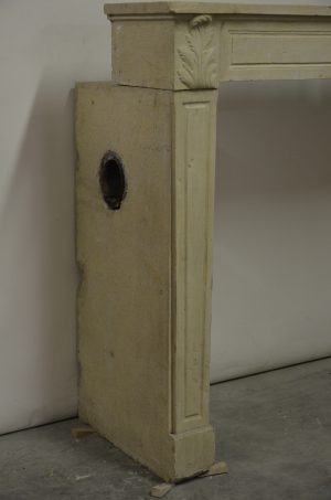 Louis XVI Fireplace Mantel in Limestone