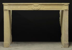 Antique Fireplace Mantel in Limestone