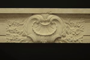 Antique Fireplace Mantel in Limestone