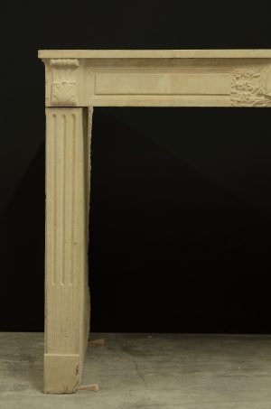 Antique Fireplace Mantel in Limestone