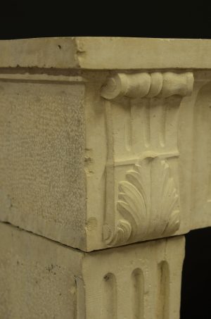 Antique Fireplace Mantel in Limestone