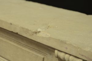 Antique Fireplace Mantel in Limestone