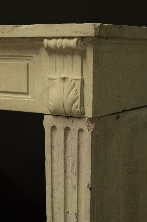 Antique Fireplace Mantel in Limestone