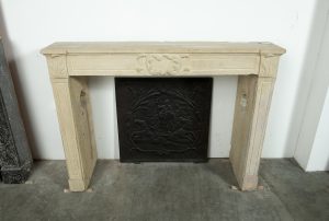 Louis XVI Fireplace Mantel in Limestone
