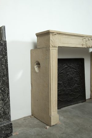 Louis XVI Fireplace Mantel in Limestone