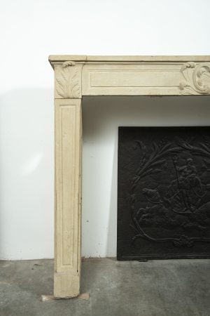Louis XVI Fireplace Mantel in Limestone
