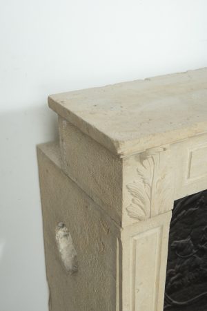 Louis XVI Fireplace Mantel in Limestone