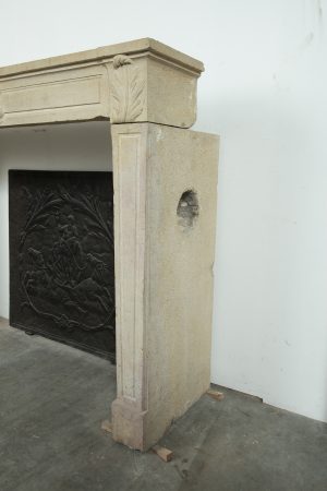 Louis XVI Fireplace Mantel in Limestone