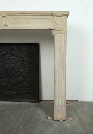 Louis XVI Fireplace Mantel in Limestone
