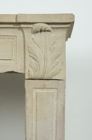 Louis XVI Fireplace Mantel in Limestone