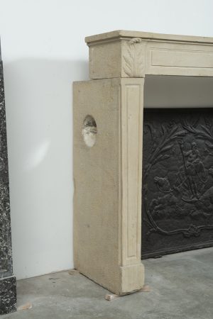 Louis XVI Fireplace Mantel in Limestone