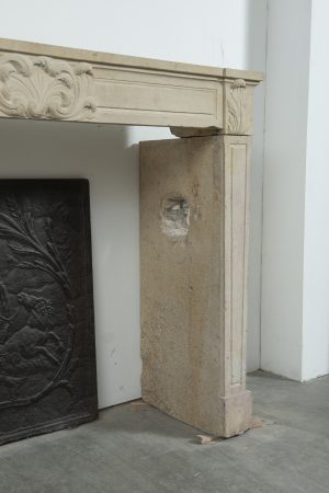 Louis XVI Fireplace Mantel in Limestone