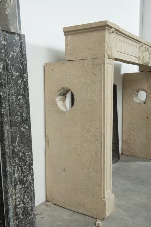 Louis XVI Fireplace Mantel in Limestone