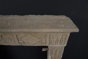 Rustic Louis XVI Fireplace Mantel in Limestone