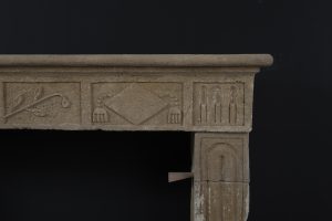 Rustic Louis XVI Fireplace Mantel in Limestone