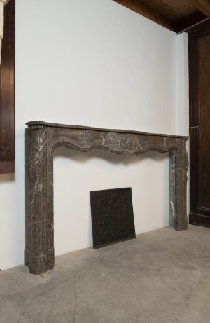 Louis XV Fireplace Mantel in Stinkal Marble