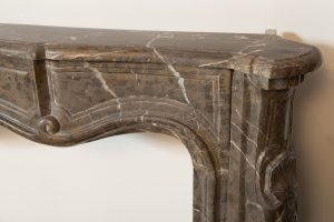 Louis XV Fireplace Mantel in Stinkal Marble