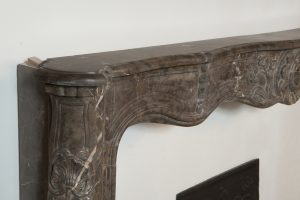 Louis XV Fireplace Mantel in Stinkal Marble