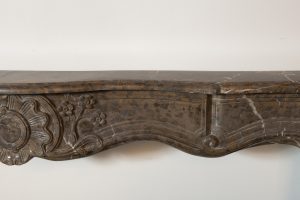 Louis XV Fireplace Mantel in Stinkal Marble