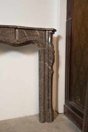 Louis XV Fireplace Mantel in Stinkal Marble