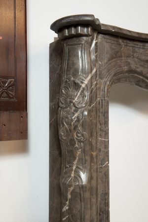 Louis XV Fireplace Mantel in Stinkal Marble